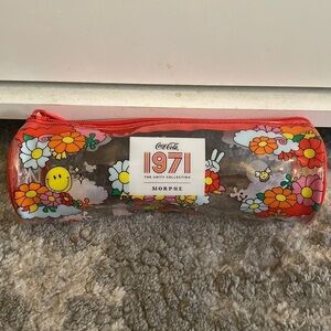 Morphe Coca Cola 1971 The Unity Collection Floral Clear Cosmetic Bag